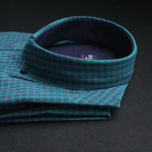 Cămașă pentru bărbați - Napoli - Turcoaz cu albastru și roșu