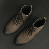 Ghete vintage din piele naturală velur - Gary - Bej - WAX Effect