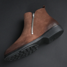 Ghete piele naturală - Zanetti - Maro Cognac Velur