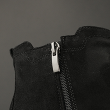 Ghete piele naturală - York - Negru Velur