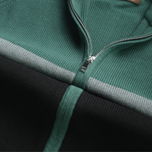 Pulover cu fermoar Ares - ATLAS - Turcoaz cu gri și negru