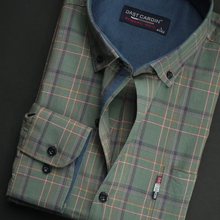 Cămașă pentru bărbați - Roma - Kaki cu galben