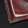 Batistă de buzunar - Vișiniu cu bleumarin - Model Paisley - M4