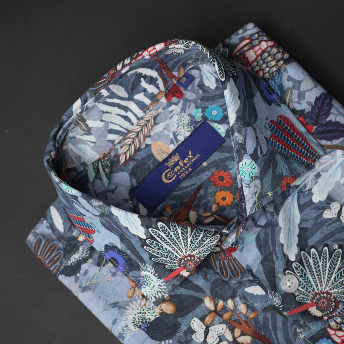 Cămașă Confex - Forme florale - Multicolor - M14