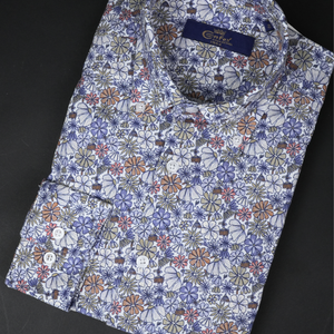 Cămașă Confex din in - BRACCIANO - Model floral - M5