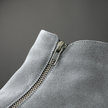 Ghete piele naturală - Zanetti - Gri Velur