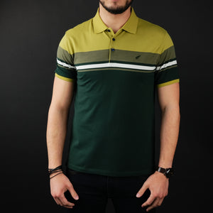 Tricou Polo pentru bărbați - Ares - CLASS - Nuanțe de verde