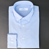 a blue and white checkered dress shirt