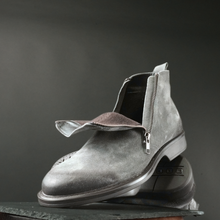 Ghete piele naturală - Zanetti - Gri Velur