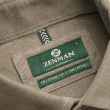 Cămașă din raiat fin - ZENMAN RoyalTOUCH™ - Corduroy EDITION - Taupe Nobil