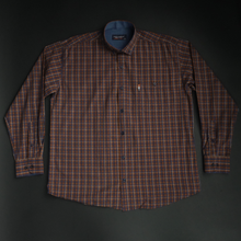 Cămașă pentru bărbați - Firenze - Cărămiziu cu albastru