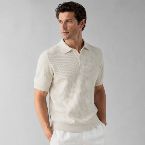 Tricou pentru bărbați - C. Baybars - ARISTOCRAT Waffle - Bej