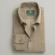Cămașă din raiat fin - ZENMAN RoyalTOUCH™ - Corduroy EDITION - Taupe Nobil