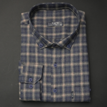 Cămașă groasă pentru bărbați - Timișoara - Bleumarin cu maro