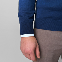 Pulover bărbătesc Premium Zip-UP - Albastru închis