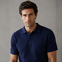 Tricou pentru bărbați - C. Baybars - ARISTOCRAT Waffle - Bleumarin