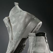 Ghete piele naturală - Zanetti - Gri Velur