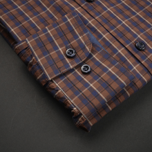 Cămașă pentru bărbați - Firenze - Cărămiziu cu albastru