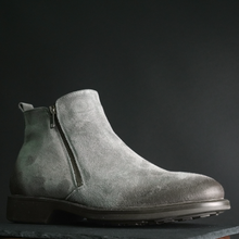 Ghete piele naturală - Zanetti - Gri Velur