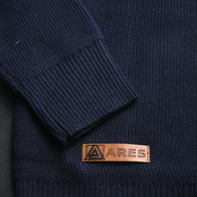 Pulover cu fermoar Ares - ATLAS - Verde pal cu gri și bleumarin