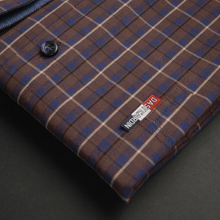 Cămașă pentru bărbați - Firenze - Cărămiziu cu albastru