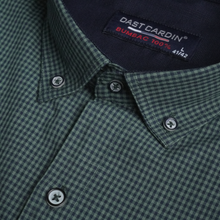 Cămașă bărbătească - Vrancea - Verde cu bleumarin