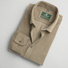 Cămașă din raiat fin - ZENMAN RoyalTOUCH™ - Corduroy EDITION - Taupe Nobil