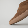 Ghete piele naturală - NOMAD - Maro Cognac Velur