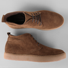Ghete piele naturală - NOMAD - Maro Cognac Velur