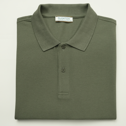 Tricou pentru bărbați - RUGATCHI - Waffle+ - Kaki