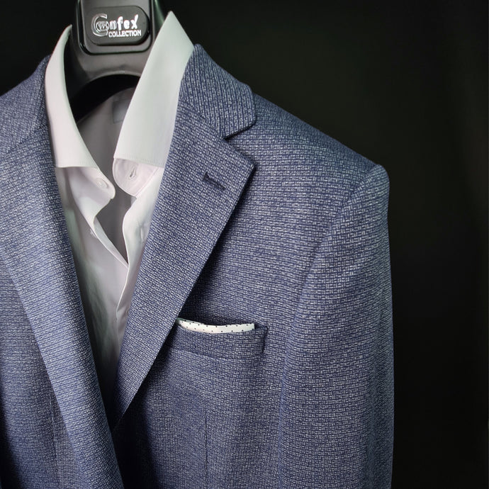 Sacou bărbați Confex - Regular-Fit - Bleumarin pepit