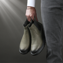 Ghete piele naturală - York - Verde