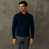 Pulover bărbătesc Premium Zip-UP - Bleumarin