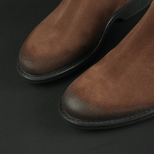 Ghete piele naturală - Burton - Maro Cognac Velur