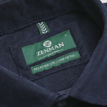 Cămașă din raiat fin - ZENMAN RoyalTOUCH™ - Corduroy EDITION - Bleumarin Imperial