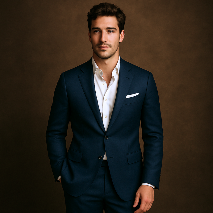Costum Ares - Slim-Fit  - TENCELLO - Albastru