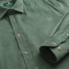 Cămașă din raiat fin - ZENMAN RoyalTOUCH™ - Corduroy EDITION - Verde Salvie