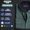 Cămașă bărbătească - Vrancea - Verde cu bleumarin