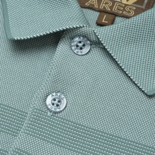 Tricou Polo pentru bărbați - ARES - BALI - Verde pal cu alb