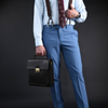 Pantaloni eleganți Confex - Vintage blue