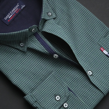 Cămașă bărbătească - Vrancea - Verde cu bleumarin