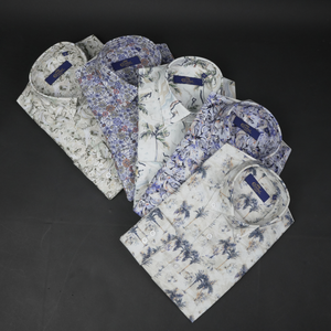 Cămașă Confex din in - BRACCIANO - Model floral - M5