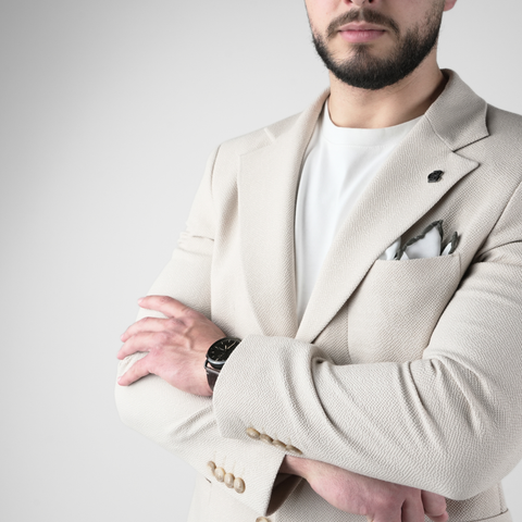 Sacou texturat C. Baybars - AeroGOFRÉ™ - Bej