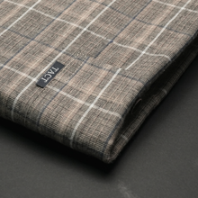 Cămașă groasă pentru bărbați - Arminius - Maro cu bej și bleumarin