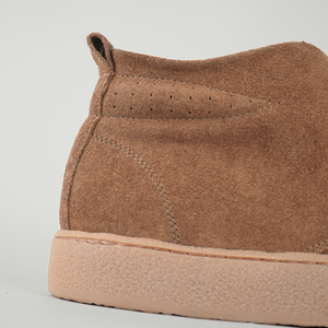 Ghete piele naturală - NOMAD - Maro Cognac Velur
