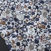 Cămașă Confex - Forme florale - Alb cu albastru și maro - M9
