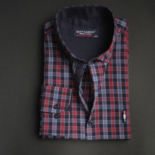 Cămașă pentru bărbați - Lazio - Bleumarin cu bleu și roșu