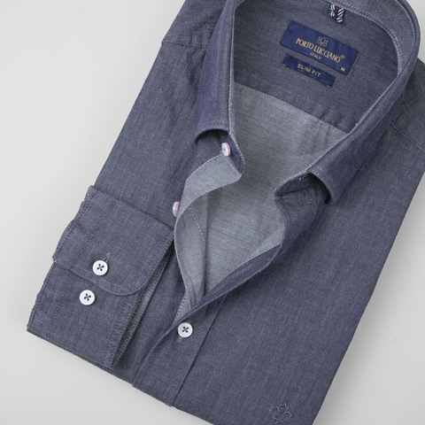 Cămașă Porto Luciano - IMPERIAL DENIM - Bleumarin