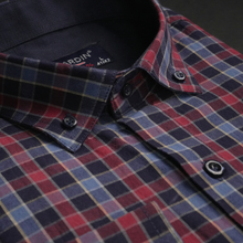 Cămașă pentru bărbați - Lazio - Bleumarin cu bleu și roșu