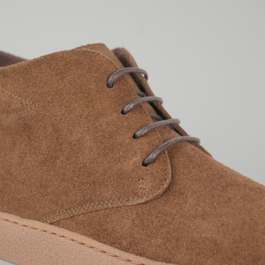 Ghete piele naturală - NOMAD - Maro Cognac Velur